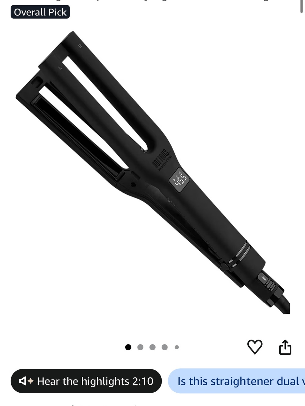 Hot Tools Pro Artist Dual Hair Straightener- Professional- No box